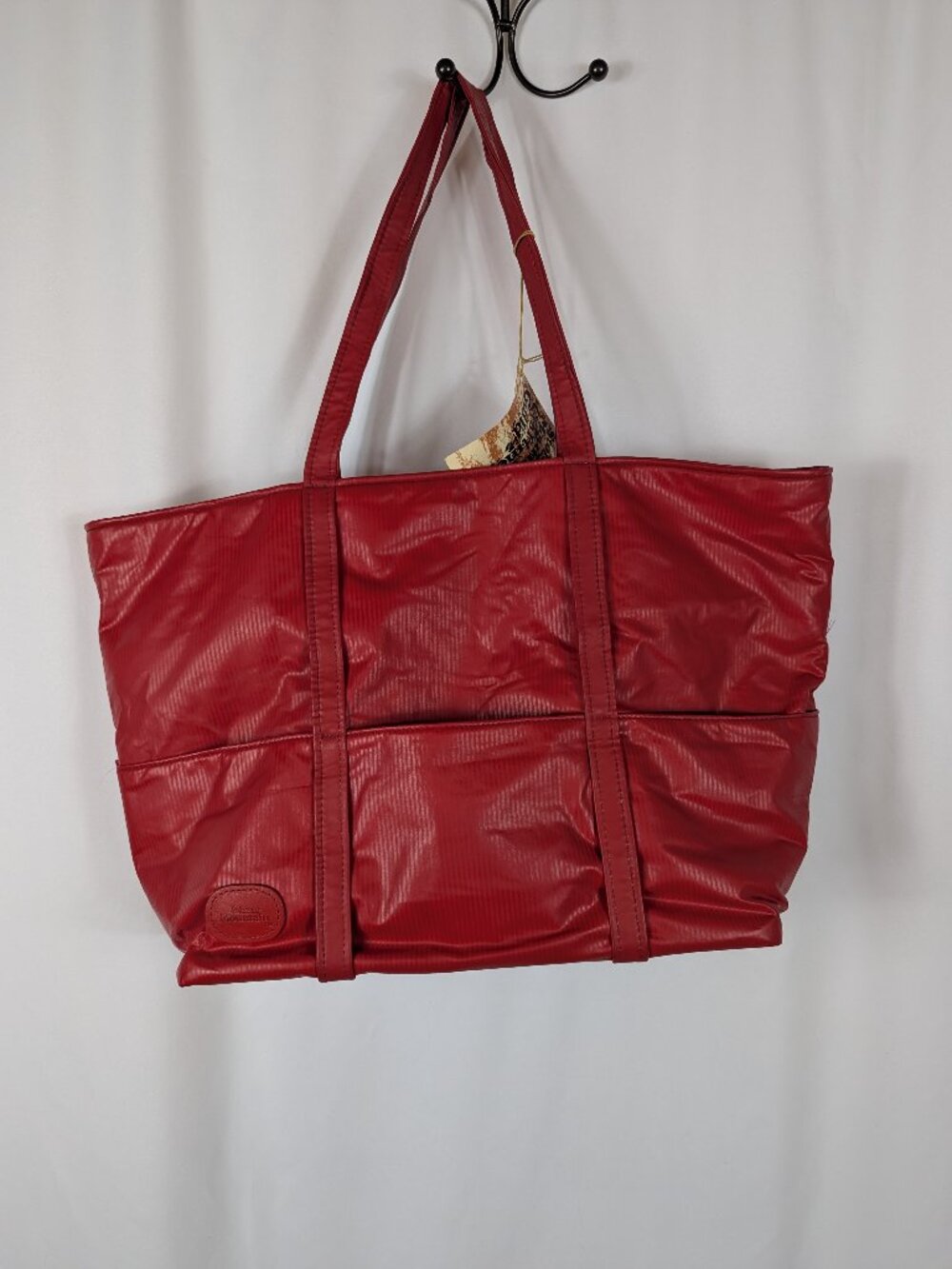Stone Mountain Leather Red Tote Bag Purse Shoulder Bag Travel Diaper Laptop NEW